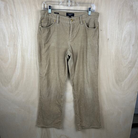 Talbots Petites Tan Corduroy Signature Boot Pants 8P Bootcut - Picture 1 of 6